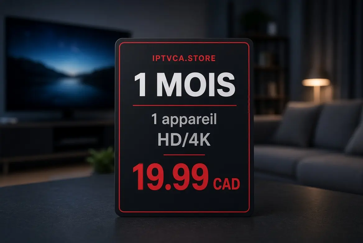 IPTV Canada 1 mois — 19 CAD