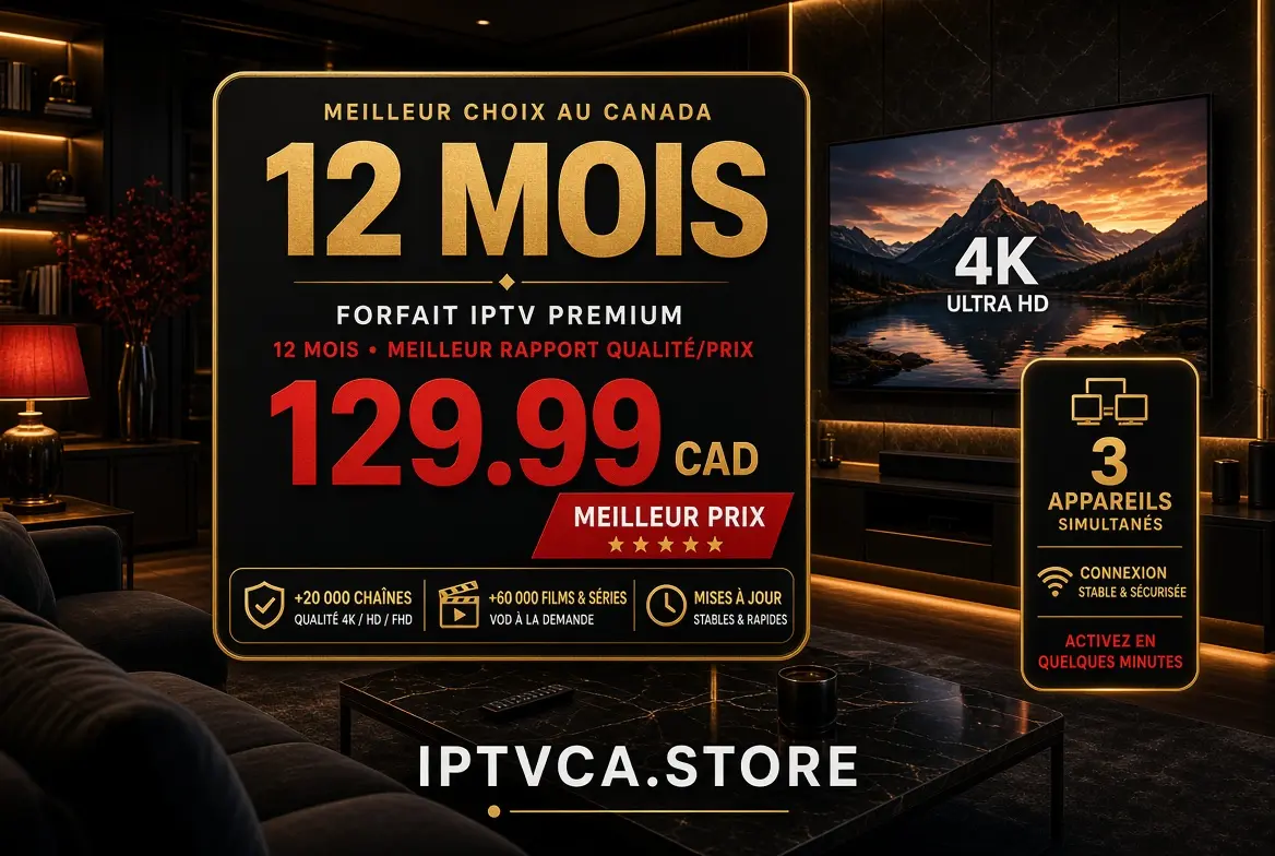 IPTV Canada 12 mois — 79 CAD